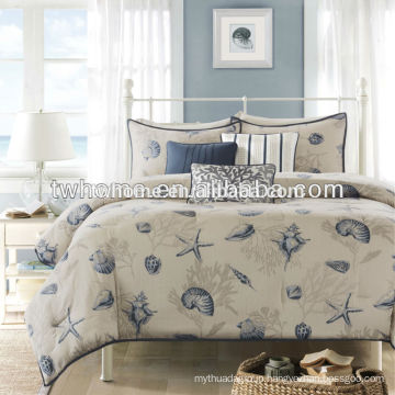 Madison Park Bayside Multi Piece Bedding Seashells Printed Duvet Cover Set